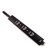Rouge Leather Padded 3 D Ring Collar - Black