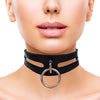 Rouge Leather Fashion Collar - Black