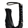 Rouge Short Leather Flogger w/Studs - Black