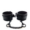 Rouge Leather Wrist Cuffs - Black with Black