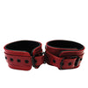 Rouge Leather Wrist Cuffs - Burgundy