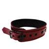 Rouge Plain Leather Collar - Burgundy