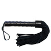 Rouge Leather Handle Short Short Suede Flogger - Black