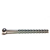 Rouge Stainless Steel Beaded Hollow Urethral Probe - 10 cm Long
