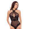 Rene Rofe Midnight Halter Teddy - Black