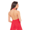 Rene Rofe Dolled Up Halter Chemise & G-String - Red