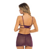 Rene Rofe Sneak Peak Chemise & G-String Purple M/L
