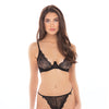 Rene Rofe Staying In Bra Top & Thong - Black