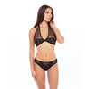 Rene Rofe Midnight Halter Set - Black