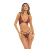 Rene Rofe Lurex Dreams Bra & Thong Burgundy S/M