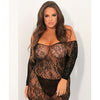 Rene Rofe Seductive Lace Dress - Black