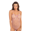 Rene Rofe Undone See Through Bodysuit - Rose