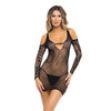 Rene Rofe Between the Lines V Chemise Black O/S