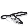 Lover's Thong w/Pleasure Pearls - Black