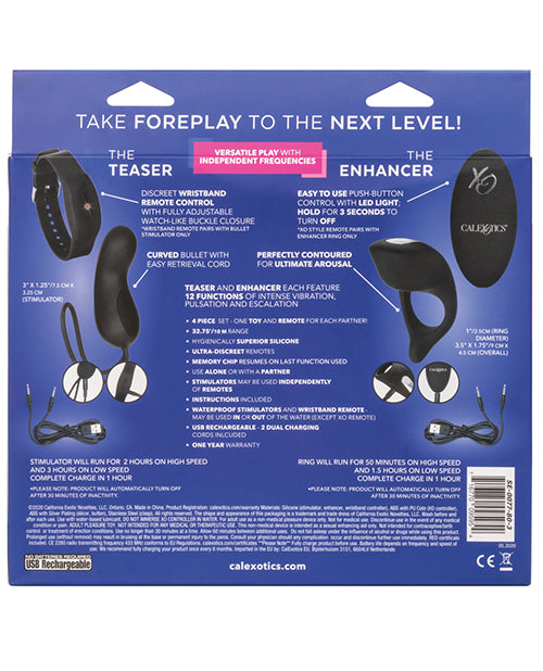 Silicone Remote Foreplay Set - Black