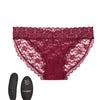 Remote Control Lace Panty Set - Burgundy