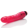 Hot Pinks Curved Jelly Vibrating 8" Dildo