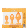 Cheeky Gems 3 pc Plug Set - Orange