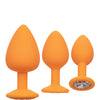 Cheeky Gems 3 pc Plug Set - Orange