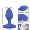 Cheeky Gems Medium Rechargeable Vibrating Probe - Blue