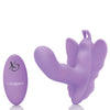 Venus Butterfly Silicone Remote Rocking Penis - Purple