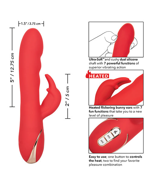 Jack Rabbit Signature Heated Silicone Ultra-Soft Rabbit - Red