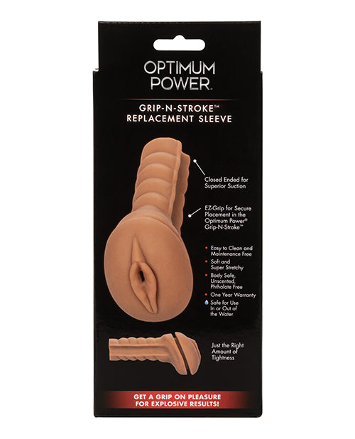 Optimum Power Grip N Stroke Replacement Sleeve - Brown