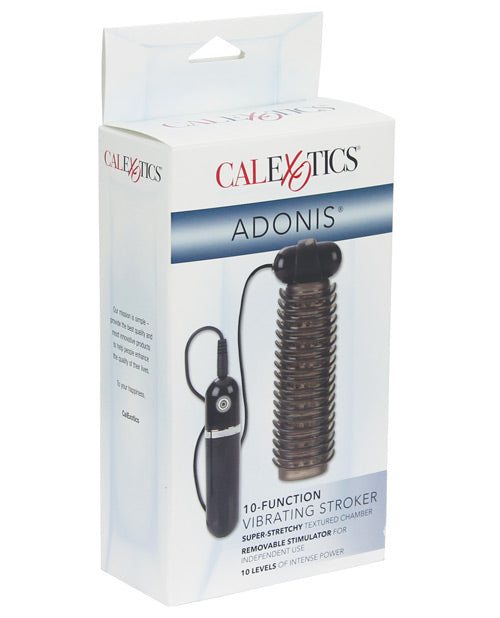 Adonis Vibrating Stroker - 10 Function Smoke