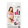 Dual Harness Strap-On w/Dong & Plug - Pink