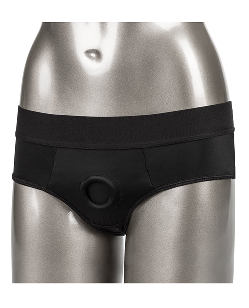 Her Royal Harness Backless Brief S/M - Black