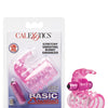 Basic Essentials Stretchy Vibrating Bunny Enhancer - Pink