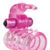 Basic Essentials Stretchy Vibrating Bunny Enhancer - Pink