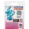 Basic Essentials Double Trouble Vibrating Support System - Blue