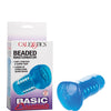 Basic Essentials Beaded Masturbator - Blue