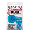 Basic Essentials Beaded Masturbator - Blue