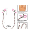 Nipple Play Crystal Chain Nipple Clamps - Pink