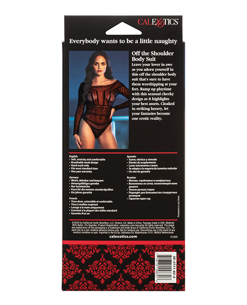 Scandal Off the Shoulder Body Suit - Black