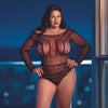 Scandal Plus Size Off the Shoulder Body Suit - Black