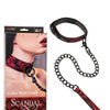 Scandal Collar w/Leash - Black/Red