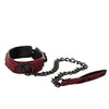 Scandal Collar w/Leash - Black/Red