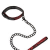 Scandal Collar w/Leash - Black/Red
