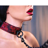 Scandal Collar w/Leash - Black/Red