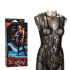 Scandal Plus Sie Strappy Lace Body Suit - Black
