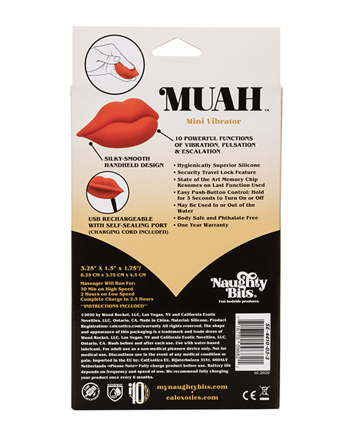 Naughty Bits MUAH Mini Vibrator - Red