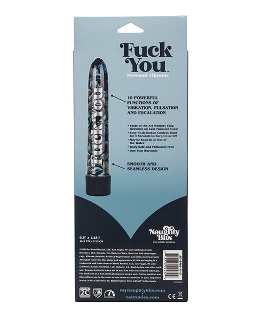 Naughty Bits Fuck You Personal Vibrator - Multi Color
