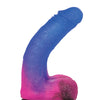 Naughty Bits Ombré Hombre Vibrating Dildo - Multi Color
