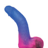 Naughty Bits Ombré Hombre Vibrating Dildo - Multi Color
