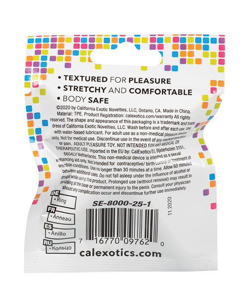 Foil Pack Textured Ring - Pack of 24 Multi Color