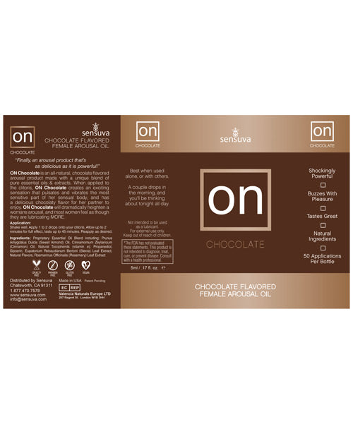 Sensuva ON Chocolate - 5 ml