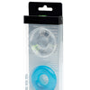 Sport Fucker Chubby Cockring Pack of 2 - Clear & Ice Blue